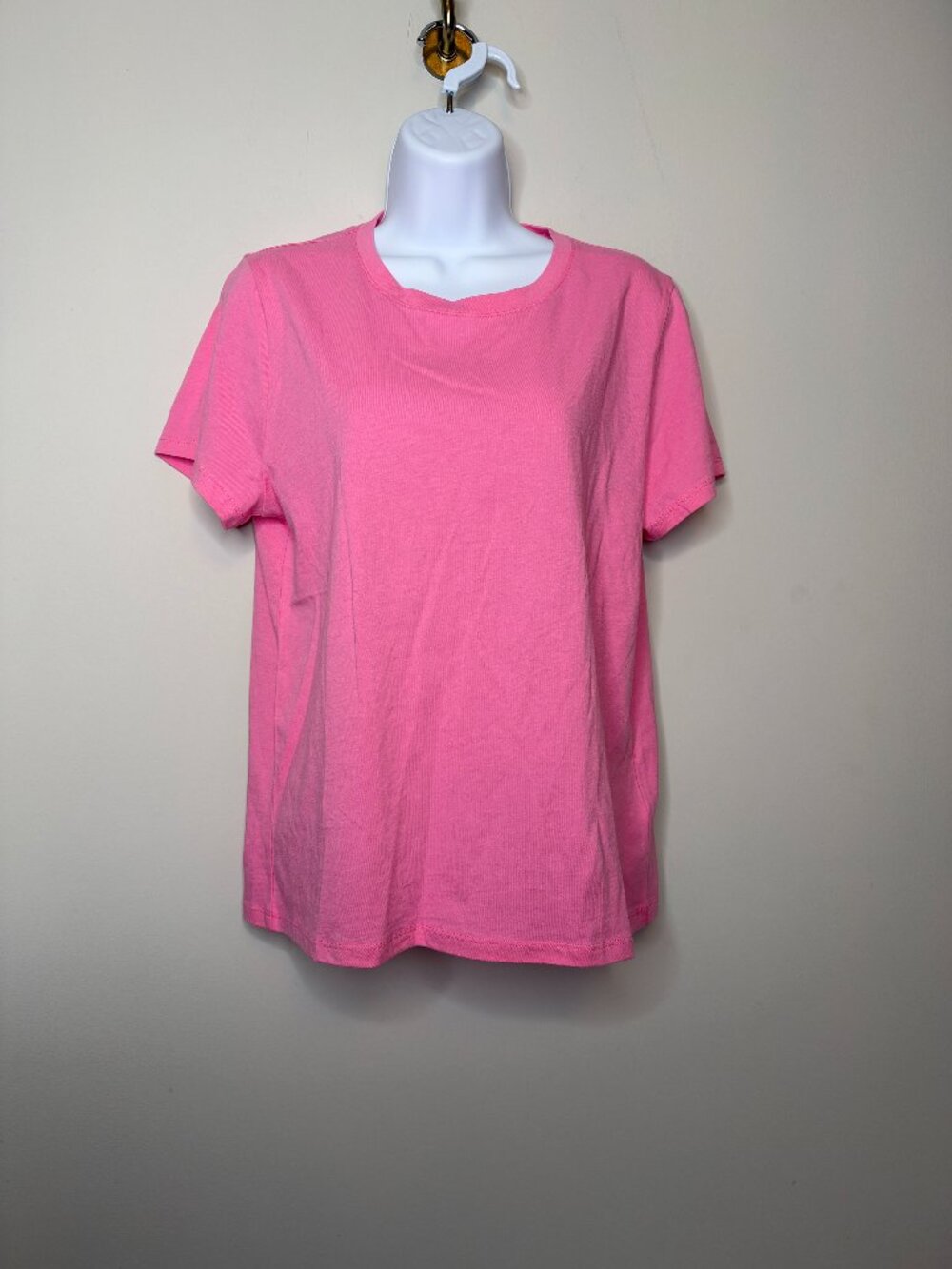 J.Crew 100% Cotton Jersey Crewneck Tee Bright Bubblegum Women's Medium